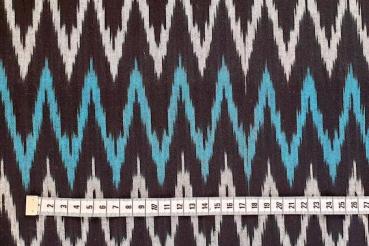 BLUE - IKAT - Baumwollstoff aus Indien